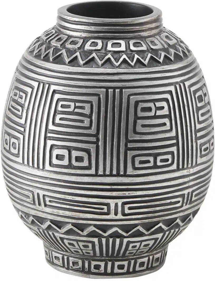 HOME STORY Deko Vase ¦ schwarz ¦ Polyresin (Kunstharz) ¦ Maße (cm): H: 25,5 Ø: 20 Accessoires > Vasen - Höffner