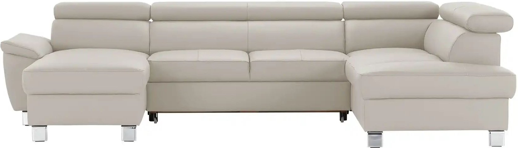 uno Wohnlandschaft aus Echtleder Avola ¦ grau ¦ Maße (cm): B: 315 H: 90 T: 208.0 Polstermöbel > Sofas > Wohnlandschaften...