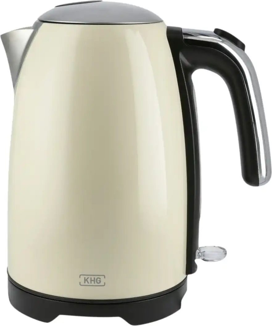KHG Wasserkocher WK-1714 CE ¦ creme ¦ Edelstahl,Kunststoff ¦ Maße (cm): B: 23,5 H: 25 T: 15.8 Elektrokleingeräte > Wass...
