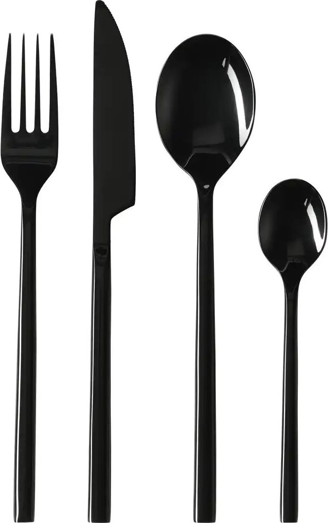 Gray & Jones Besteckset 16-teilig ¦ schwarz ¦ Edelstahl Besteck > Besteck-Sets - Höffner