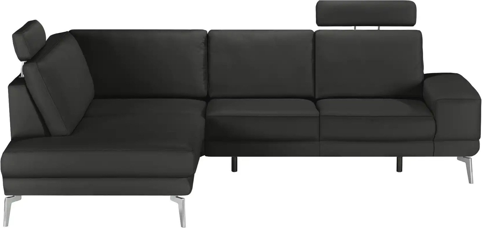 meinSofa Ecksofa aus Leder Dana ¦ schwarz ¦ Maße (cm): B: 269 H: 86 T: 222.0 Polstermöbel > Sofas > Ecksofas - Höffner