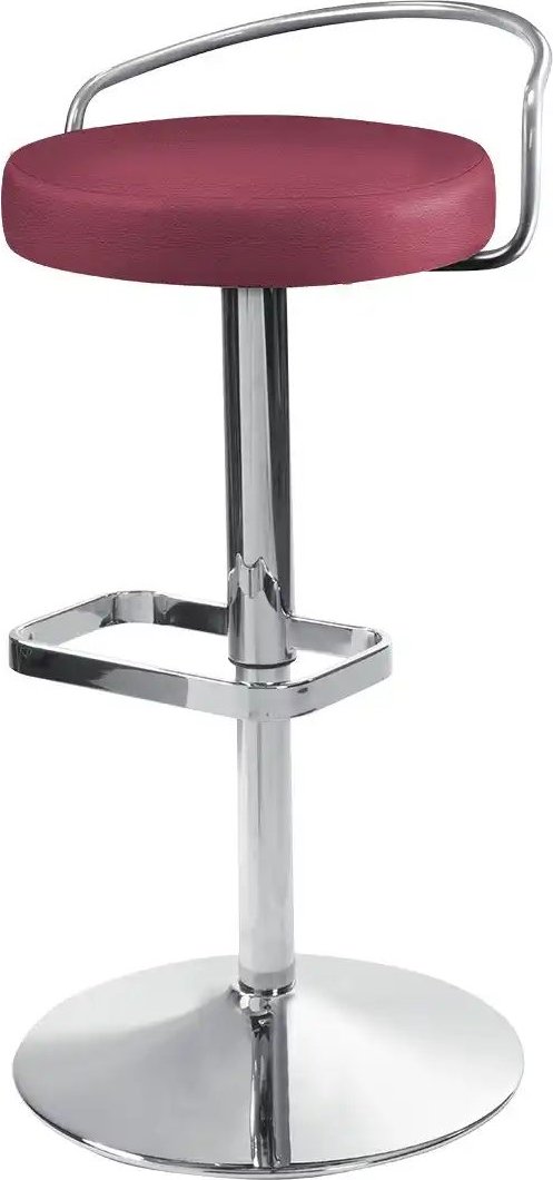 Barhocker mit Rückenbügel Leder MyDivo ¦ rot ¦ Maße (cm): B: 44 T: 46.0 Polstermöbel > Hocker > Barhocker - Höffner