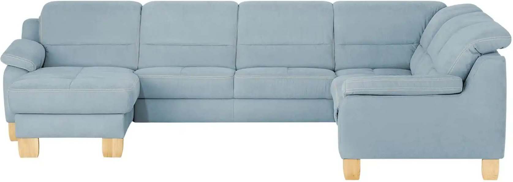 meinSofa Wohnlandschaft aus Mikrofaser Hanna ¦ blau ¦ Maße (cm): B: 322 H: 84 T: 264.0 Polstermöbel > Sofas > Wohnlandsc...