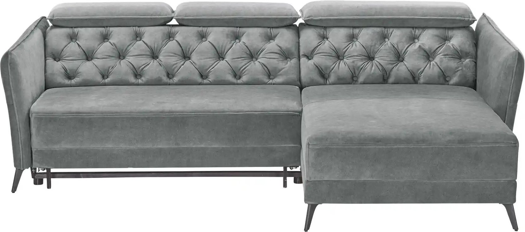 smart Ecksofa mit Kopfteilverstellung Kavita ¦ grau ¦ Maße (cm): B: 254 H: 85 T: 199.0 Polstermöbel > Sofas > Ecksofas -...