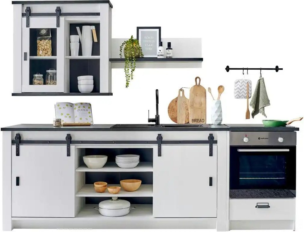 Kombi 1PPAKB ¦ weiß ¦ Maße (cm): B: 201 H: 93 Küchen-online > Küchenblöcke ohne E-Geräte - Höffner