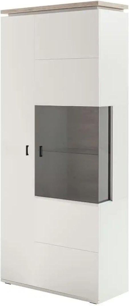 uno Vitrine Amantea ¦ grau ¦ Maße (cm): B: 90 H: 207 T: 37.0 Schränke > Vitrinen - Höffner