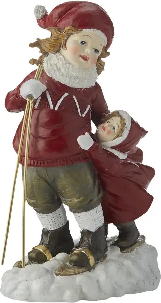 HOME STORY Dekofigur ¦ rot ¦ Polyester,Stein,Eisen ¦ Maße (cm): B: 13,3 H: 20,7 T: 9.0 Weihnachten - Höffner