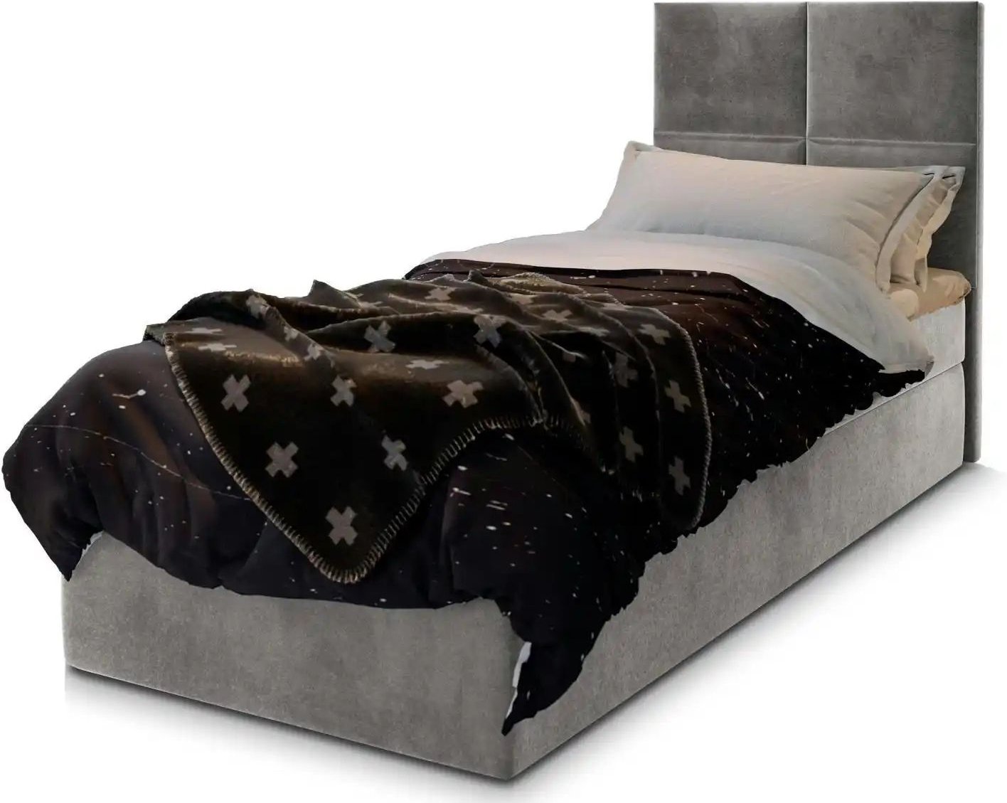 MASSENO Boxbett mit Bettkasten Lena ¦ grau ¦ Maße (cm): B: 100 H: 98 Betten > Polsterbetten - Höffner