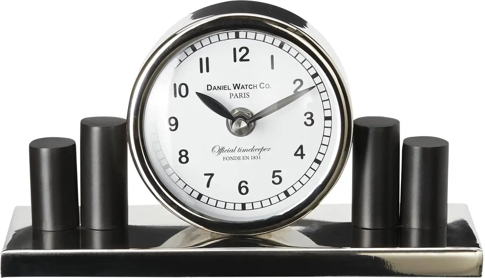 HOME STORY Tischuhr ¦ silber ¦ Eisen,MDF,Stahl ¦ Maße (cm): B: 8 H: 12 Accessoires > Uhren & Wetterstationen - Höffner