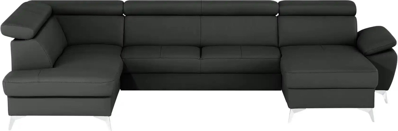 uno Wohnlandschaft mit verstellbarem Kopfteil Apollo ¦ schwarz ¦ Maße (cm): B: 338 H: 96 T: 210.0 Polstermöbel > Sofas >...