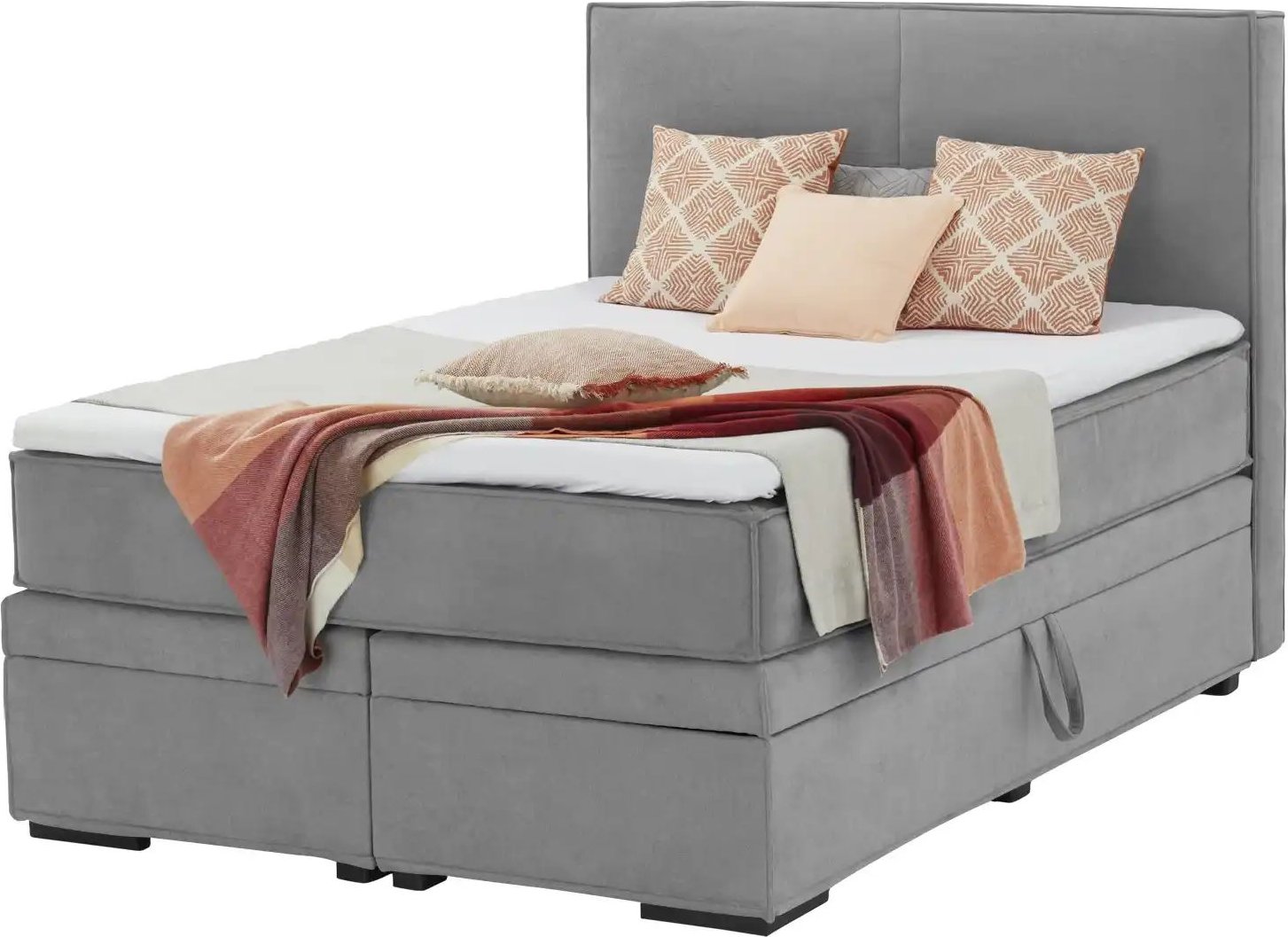 Boxi Boxspringbett mit Bettkasten Boxi Urban ¦ grau ¦ Maße (cm): B: 140 H: 125 Betten > Boxspringbetten - Höffner