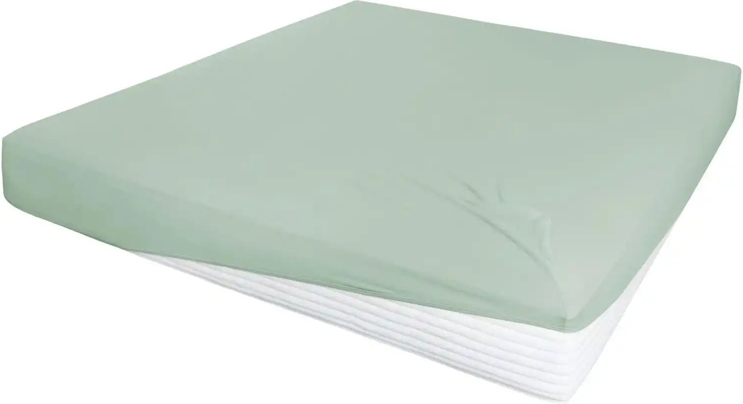 Thumbnail - Jersey-Elastan Boxspringlaken ¦ grün ¦ Maße (cm): B: 150 H: 28 Bettwaren > Bettlaken - Höffner