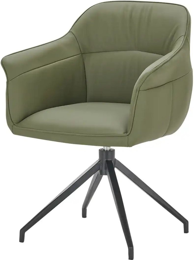 uno Armlehnstuhl Leder Gina ¦ grün ¦ Maße (cm): B: 62 H: 84 T: 59.2 Stühle > Esszimmerstühle > Esszimmerstühle mit Armle...