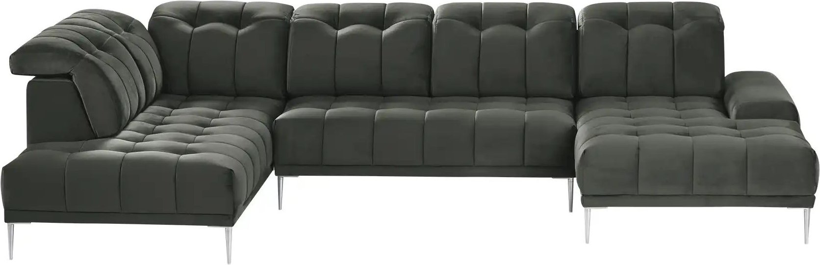 switch Wohnlandschaft aus Samt Grenada ¦ schwarz ¦ Maße (cm): B: 358 H: 107 T: 231.0 Polstermöbel > Sofas > Wohnlandscha...