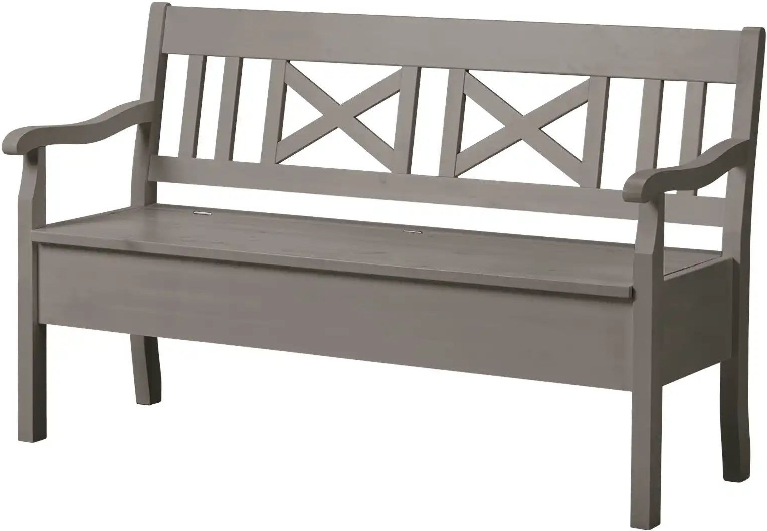 maison bleue Sitzbank massiv Florian ¦ grau ¦ Maße (cm): B: 148 H: 93 T: 56.0 Bänke > Einzelbänke - Höffner