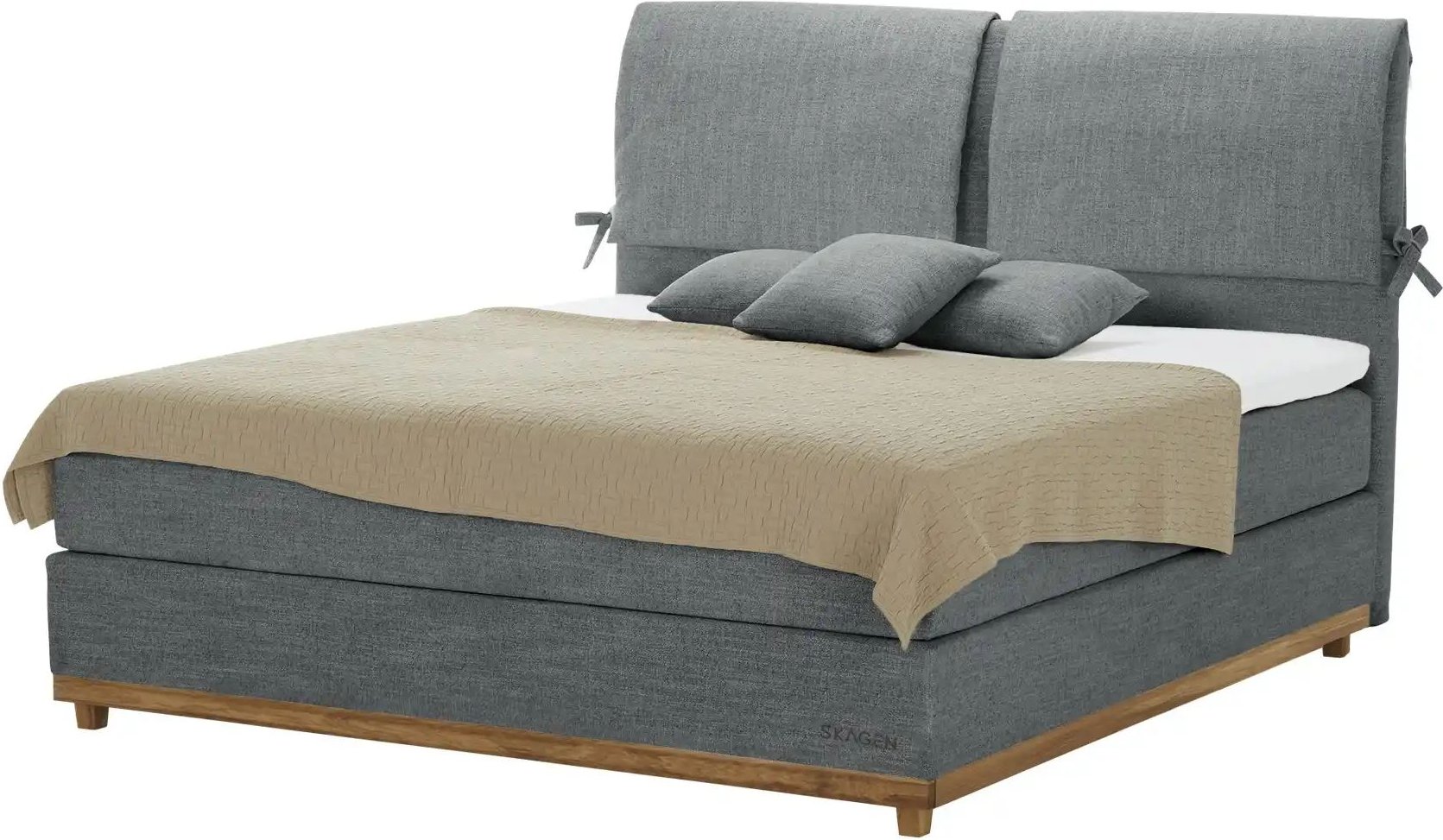 SKAGEN STUDIO Boxspringbett Sild ¦ grau ¦ Maße (cm): B: 184 H: 124 Betten > Boxspringbetten - Höffner