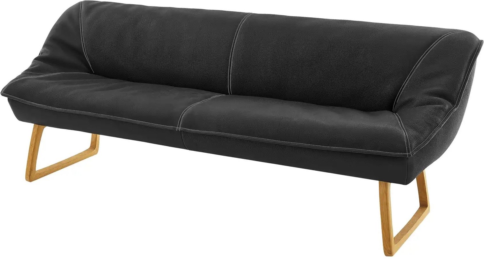 KOINOR Polsterbank Leder Alino ¦ schwarz ¦ Maße (cm): B: 208 H: 89 T: 77.0 Bänke > Einzelbänke - Höffner