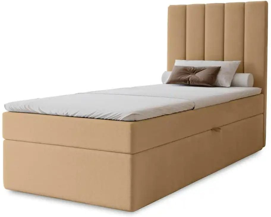 Boxbett mit Stauraum  Nelia ¦ beige ¦ Maße (cm): B: 102 H: 124 Betten > Polsterbetten - Höffner