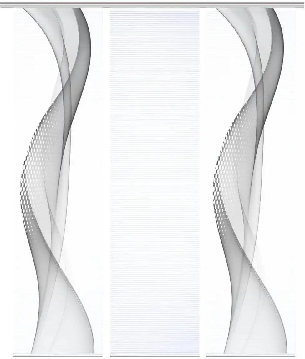 HOME in green Schiebevorhang ¦ grau ¦ Synthetik ¦ Maße (cm): B: 60 H: 245 Gardinen & Rollos > Gardinen & Vorhänge > Sc...