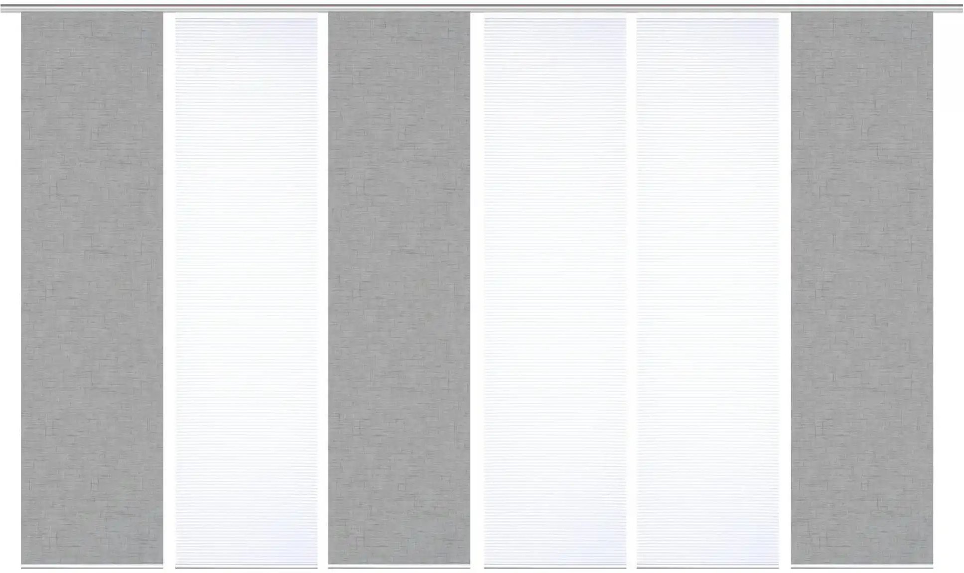 HOME in green Schiebevorhang ¦ grau ¦ Synthetik ¦ Maße (cm): B: 60 H: 245 Gardinen & Rollos > Gardinen & Vorhänge > Sc...