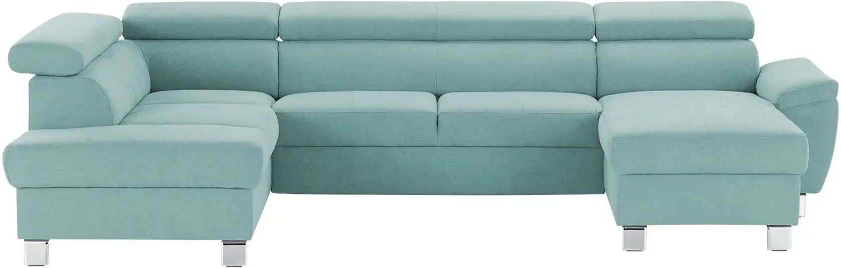 Thumbnail - uno Wohnlandschaft aus Mikrofaser Avola ¦ blau ¦ Maße (cm): B: 318 H: 90 T: 208.0 Polstermöbel > Sofas > Wohnlandschafte...