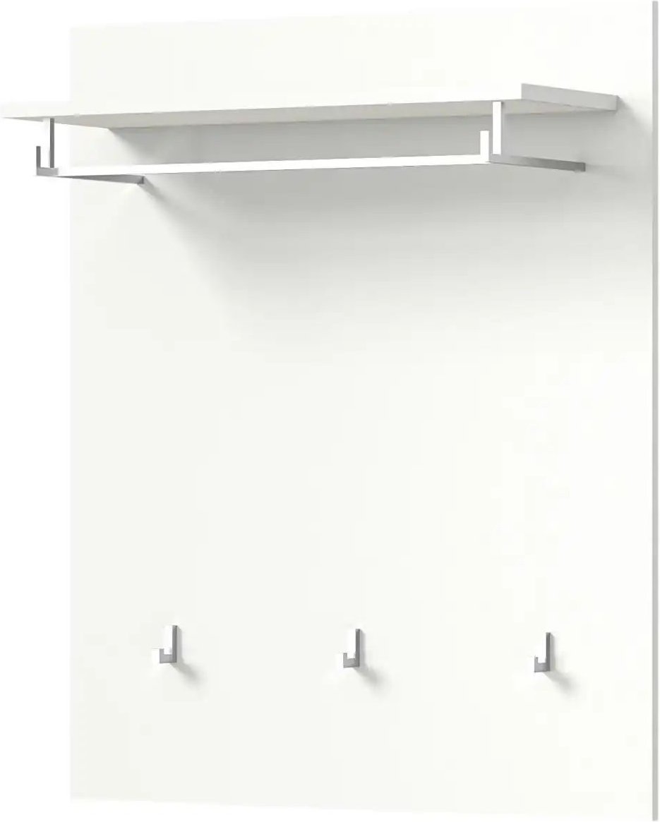 Garderobenpaneel ¦ weiß ¦ Holzwerkstoff ¦ Maße (cm): B: 80 H: 96 T: 25.0 Garderoben & Kleiderstangen > Wandgarderoben ...