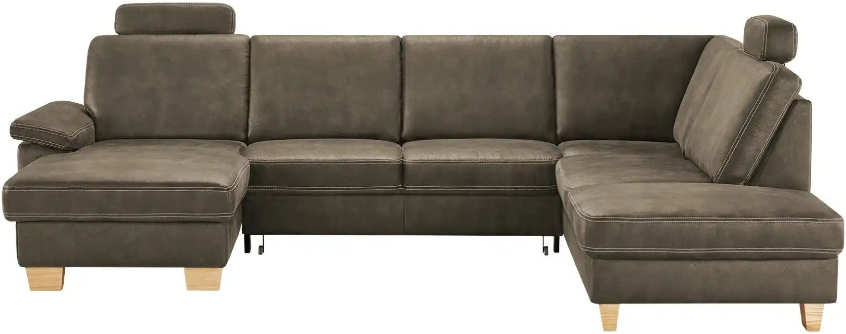 meinSofa Wohnlandschaft Kunstleder Samu ¦ grau ¦ Maße (cm): B: 316 H: 90 T: 235.0 Polstermöbel > Sofas > Schlafsofas - H...