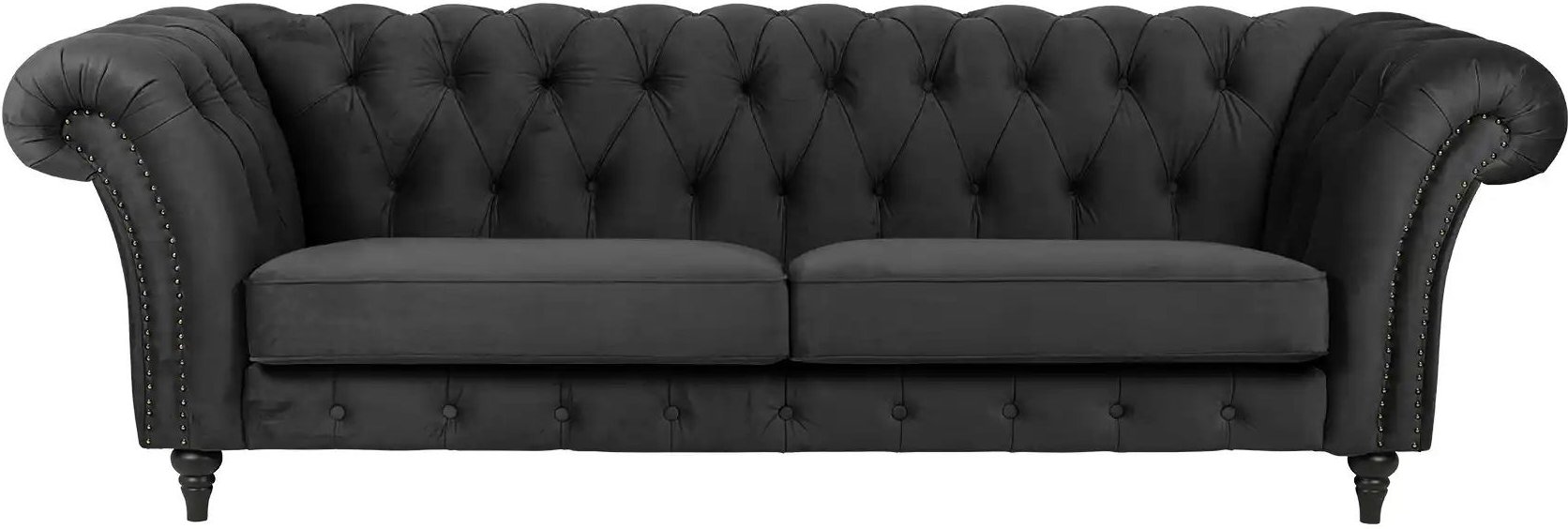 SOHO Einzelsofa Churchill ¦ schwarz ¦ Maße (cm): B: 252 H: 79 T: 100.0 Polstermöbel > Sofas > 3-Sitzer - Höffner