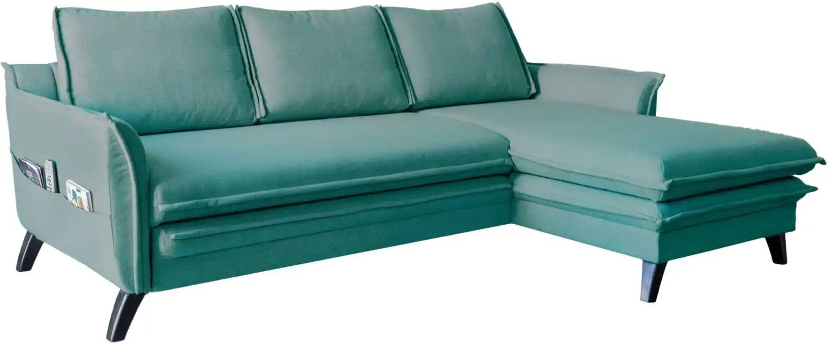 Miuform Ecksofa mit Schlaffunktion Charming Charlie ¦ blau ¦ Maße (cm): B: 228 H: 90 Polstermöbel > Sofas > Ecksofas - H...