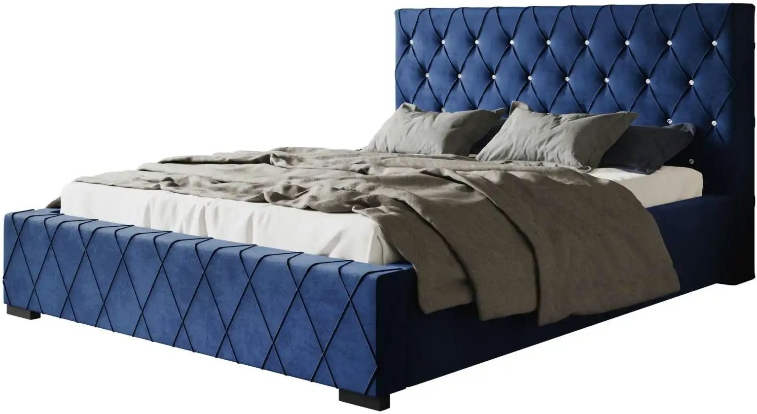 Polsterbett mit Stauraum Bury ¦ blau ¦ Maße (cm): B: 140 H: 104 Betten > Polsterbetten - Höffner