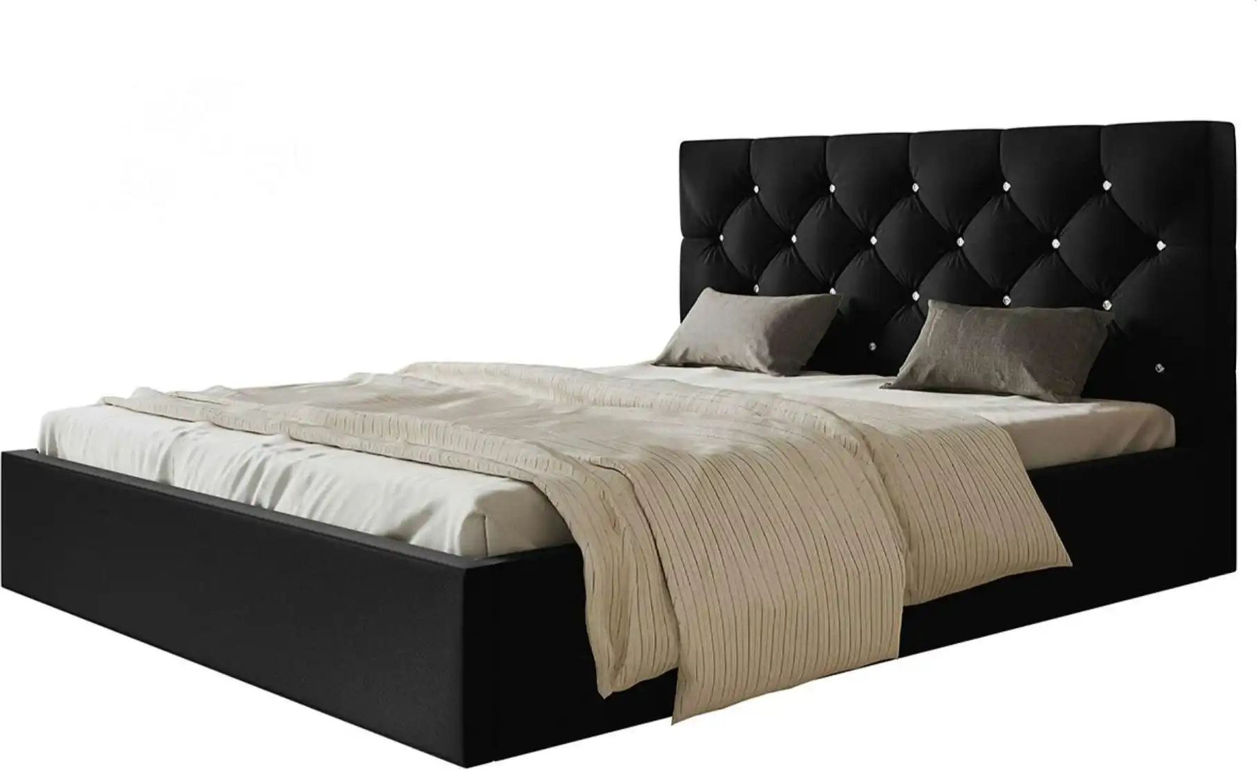 Polsterbett mit Stauraum Southam ¦ schwarz ¦ Maße (cm): B: 148 H: 90 Betten > Polsterbetten - Höffner