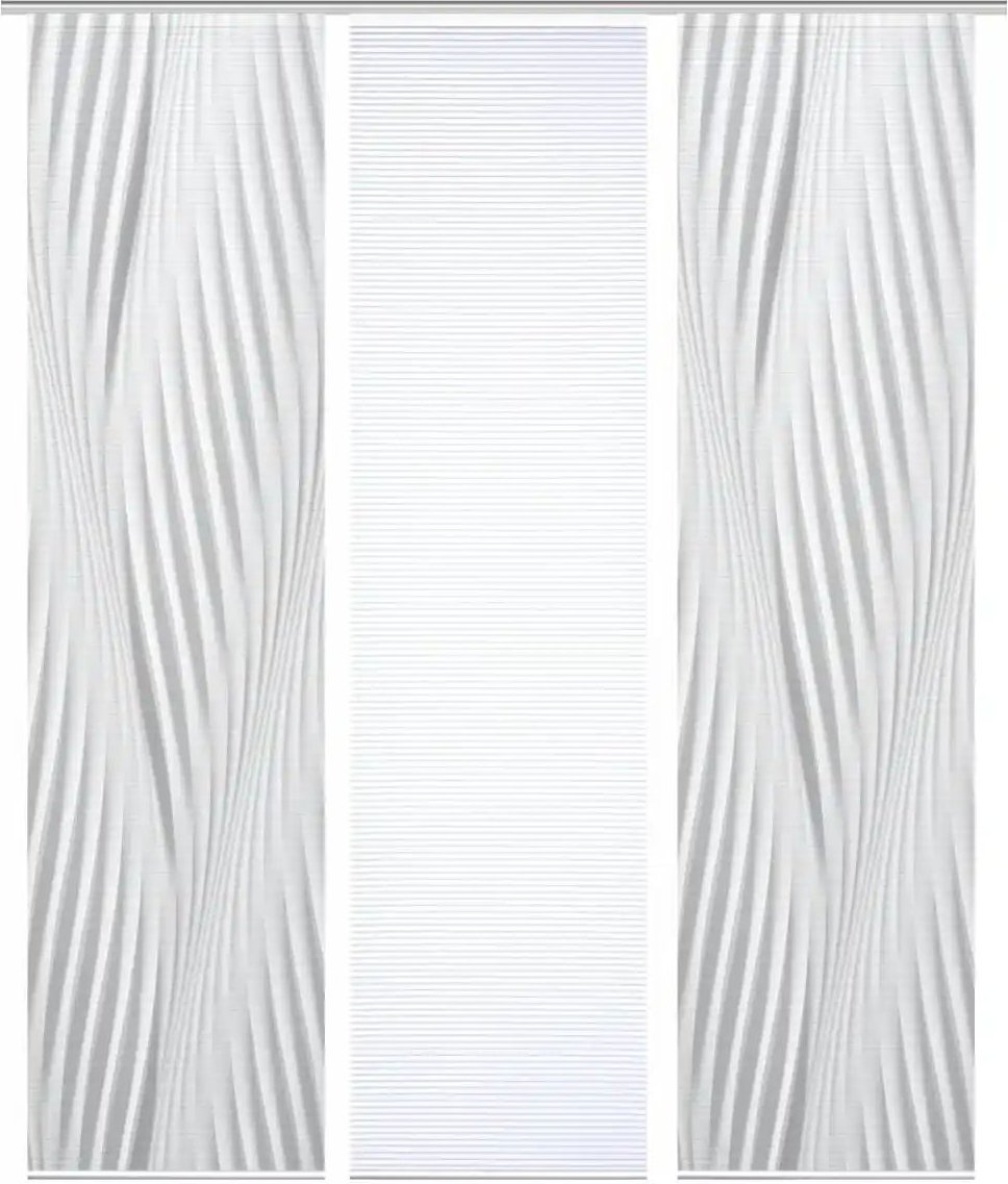 HOME in green Schiebevorhang ¦ grau ¦ Synthetik ¦ Maße (cm): B: 60 H: 245 Gardinen & Rollos > Gardinen & Vorhänge > Sc...