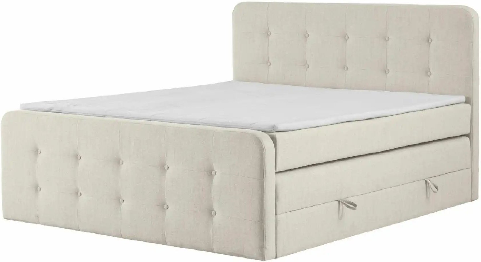 Boxspringbett mit Bettkasten Neapel ¦ creme ¦ Maße (cm): B: 200 H: 121 Betten > Boxspringbetten - Höffner