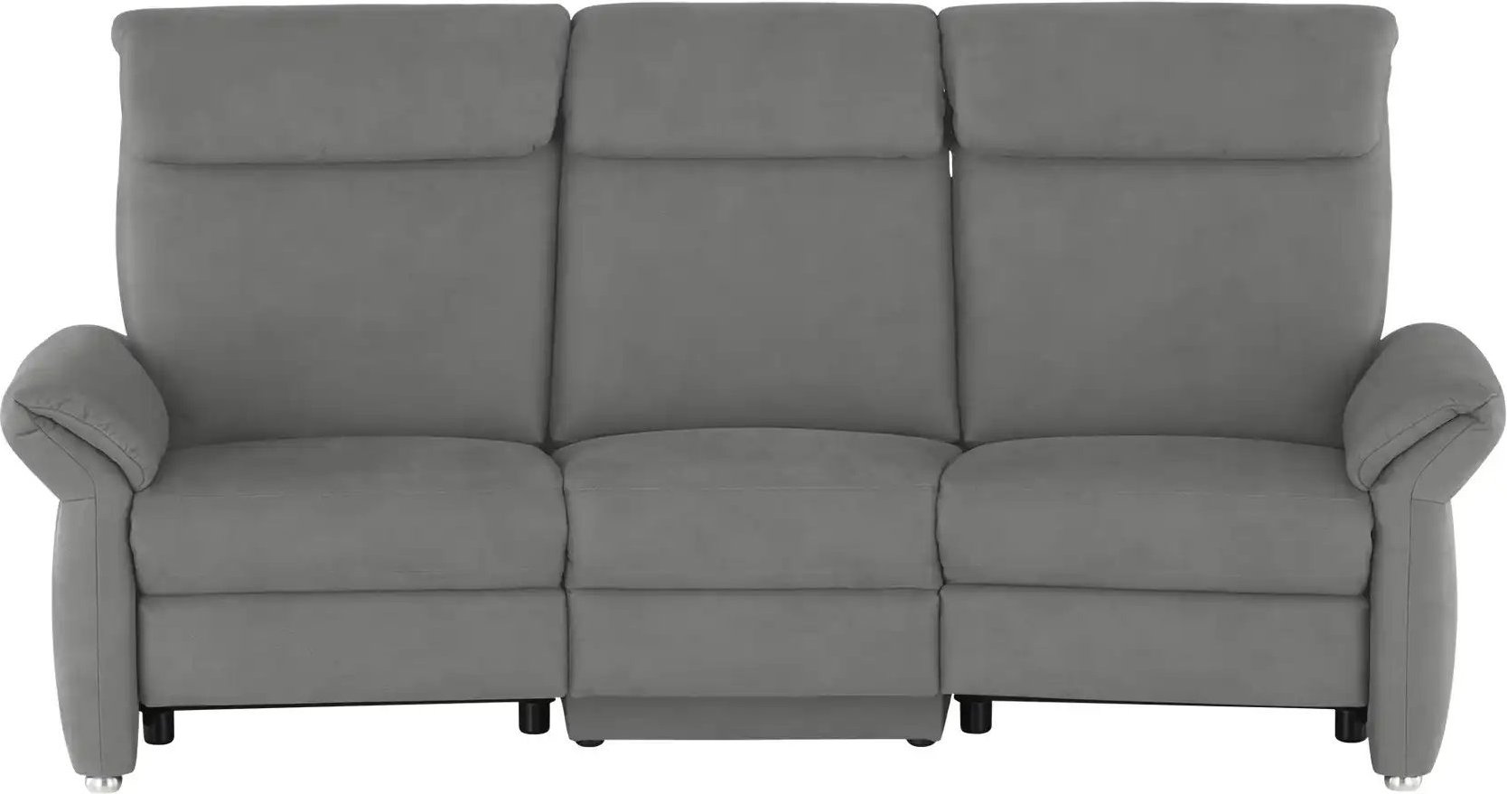Thumbnail - Wohnwert Trapezsofa mit USB Anschluss Melina ¦ grau ¦ Maße (cm): B: 226 H: 107 T: 176.0 Polstermöbel > Sofas > 3-Sitzer ...