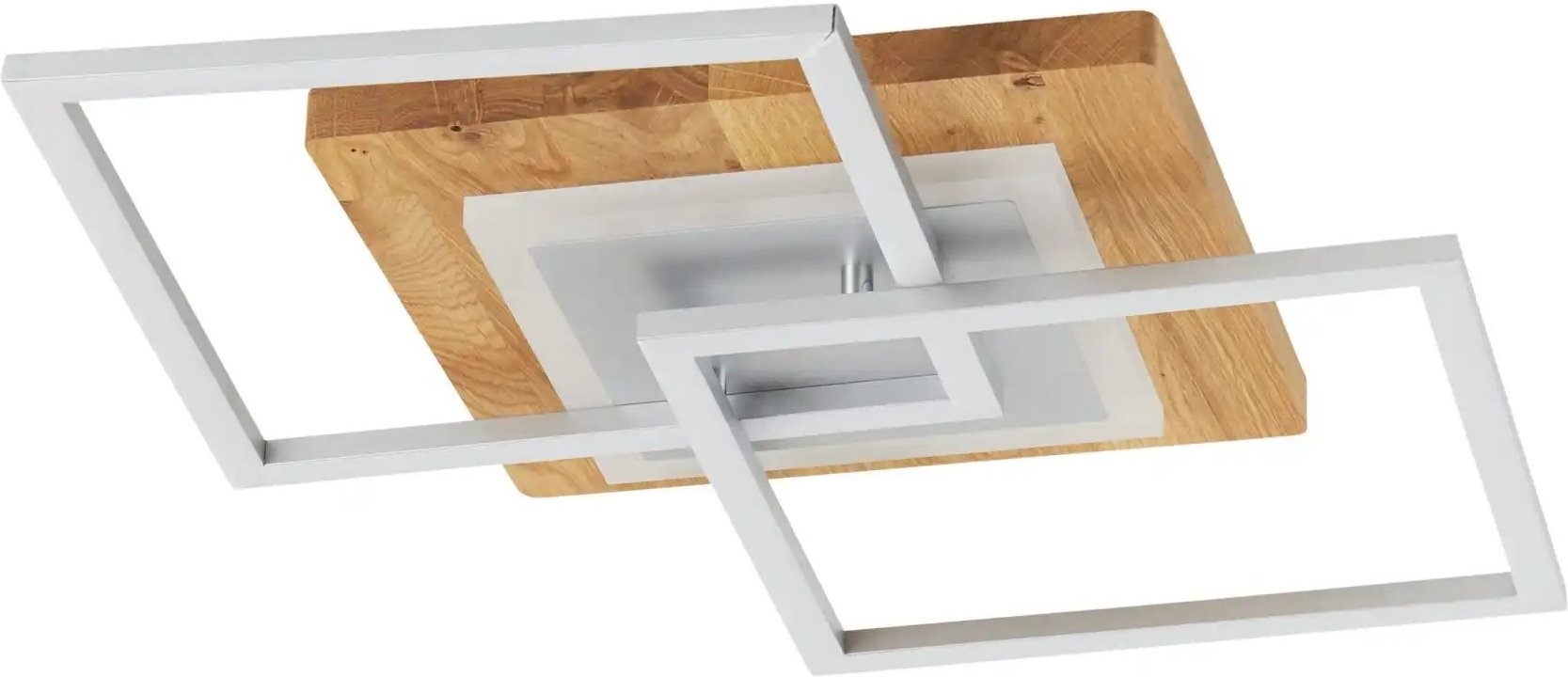 LED-Deckenleuchte 2-flammig Asteiche ¦ holzfarben ¦ Maße (cm): B: 57 H: 7 Lampen & Leuchten > Deckenleuchten - Höffn...