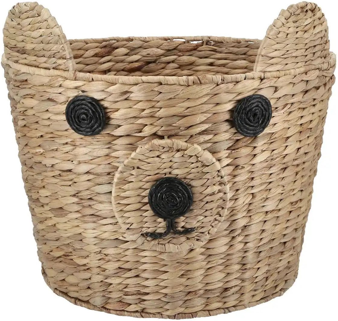 Aufbewahrungskorb Hund ¦ braun ¦ Wasserhyazinthe,Metall ¦ Maße (cm): H: 27 Ø: 38 Aufbewahrung > Körbe - Höffner