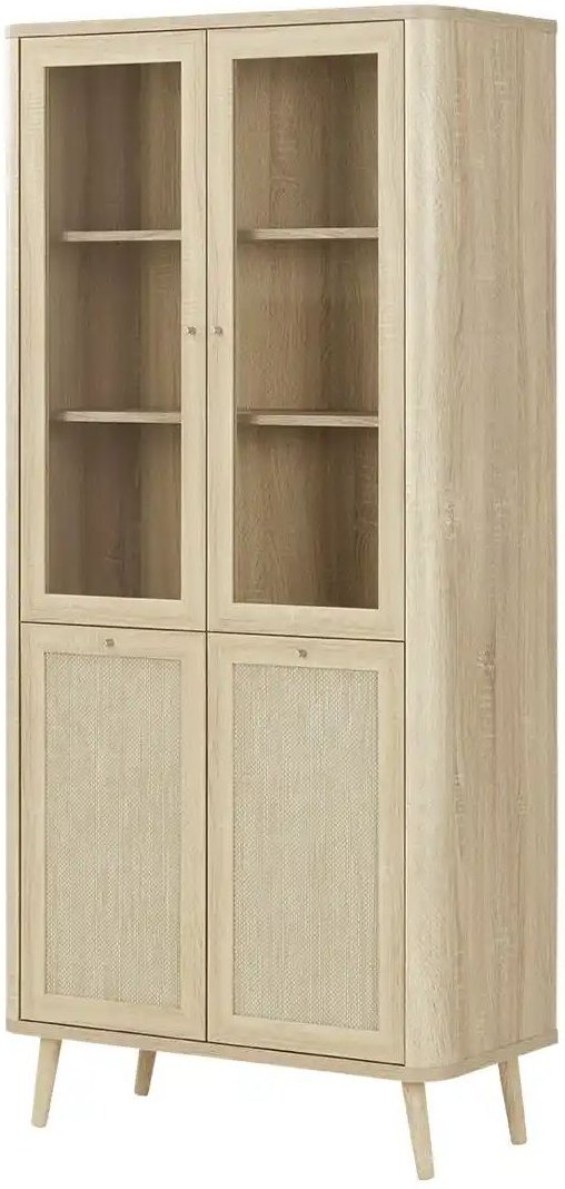Roomers Vitrine Rafia Premium ¦ holzfarben ¦ Maße (cm): B: 81 H: 177 T: 40.0 Schränke > Vitrinen - Höffner