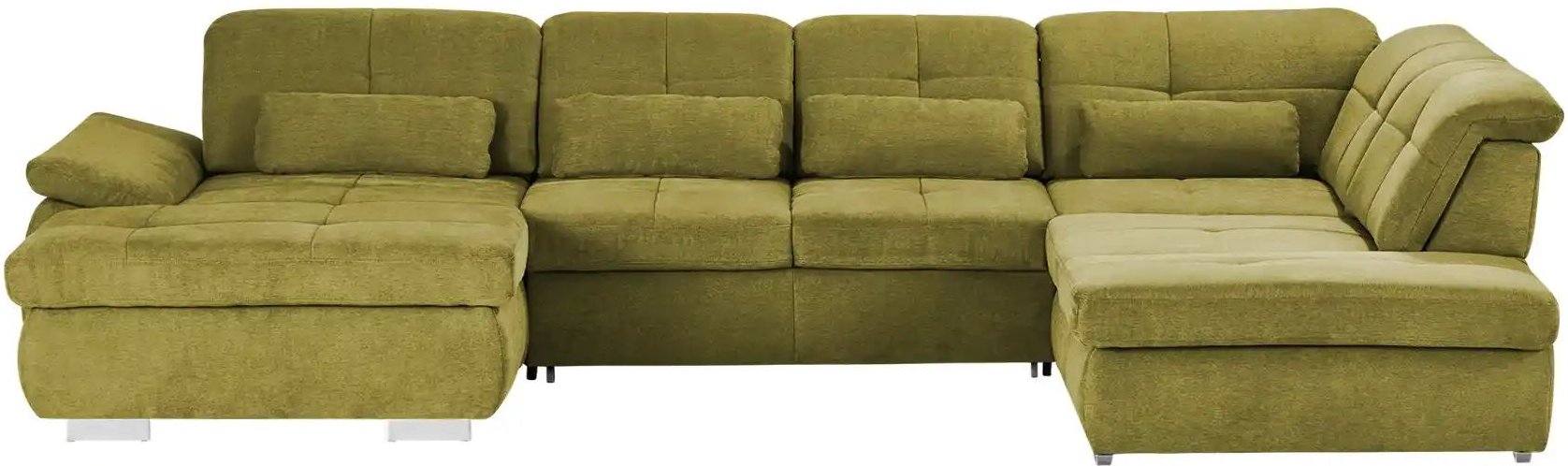Thumbnail - Wohnlandschaft mit Funktion Perry ¦ grün ¦ Maße (cm): B: 374 H: 100 T: 260.0 Polstermöbel > Sofas > Schlafsofas - Höffn...