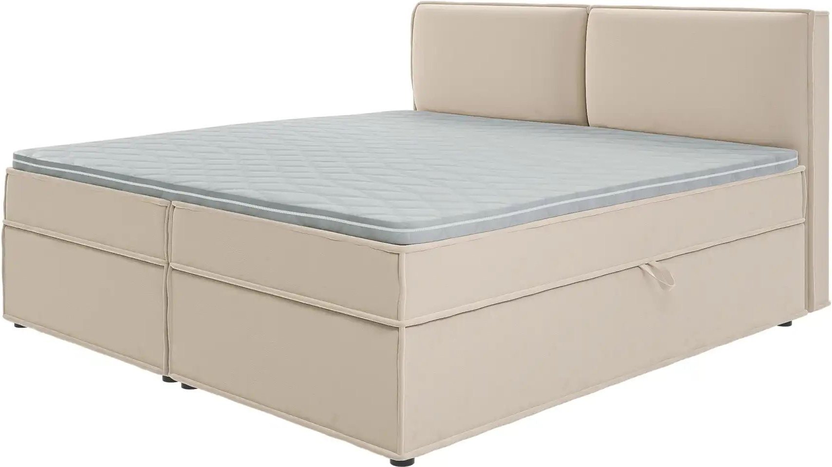 S-STYLE Boxbett mit Stauraum und Topper H3 Uma ¦ beige ¦ Maße (cm): B: 200 H: 103 Betten > Boxspringbetten - Höffner