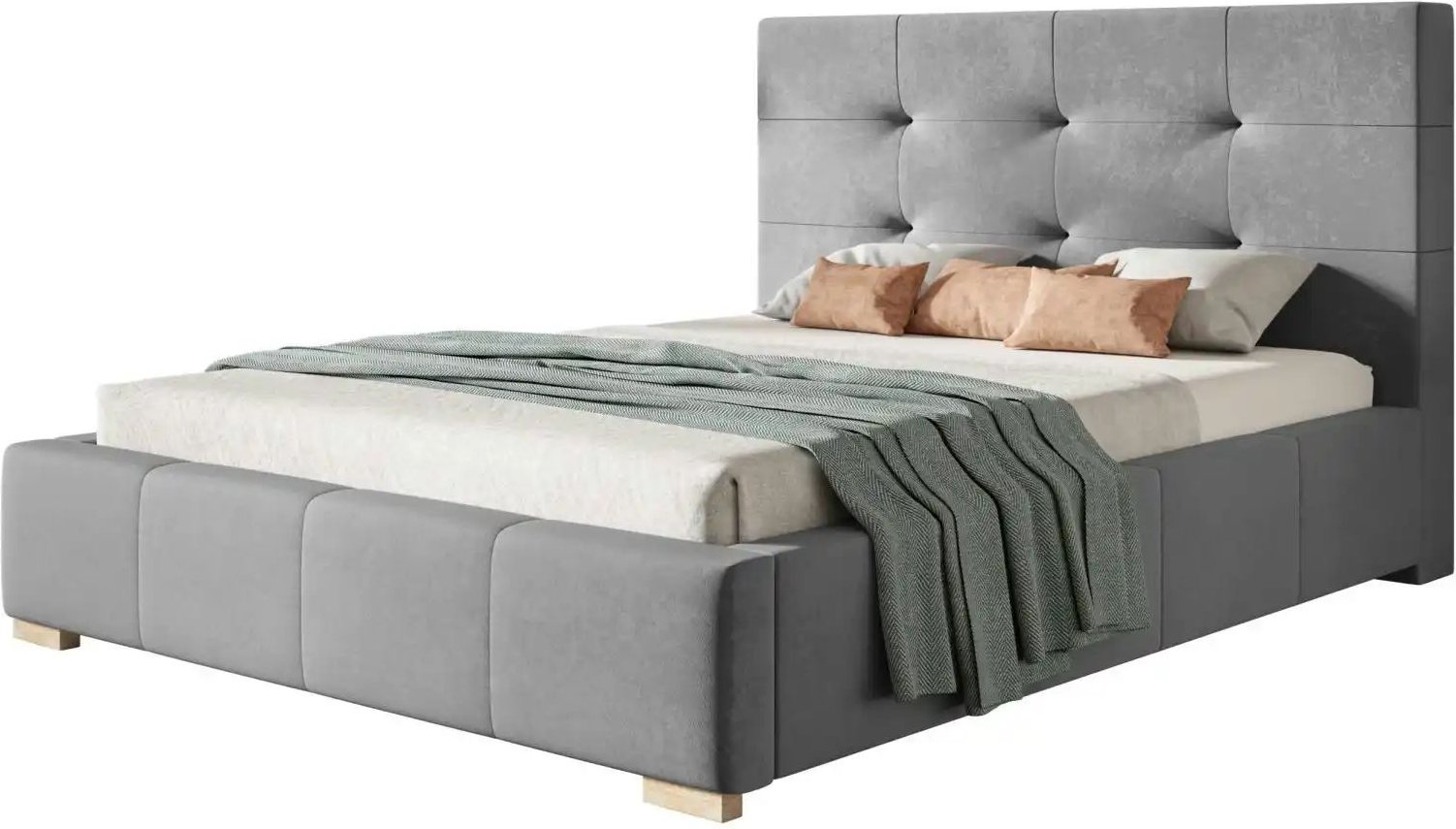 Polsterbett mit Stauraum Bristol ¦ grau ¦ Maße (cm): B: 140 H: 104 Betten > Polsterbetten - Höffner