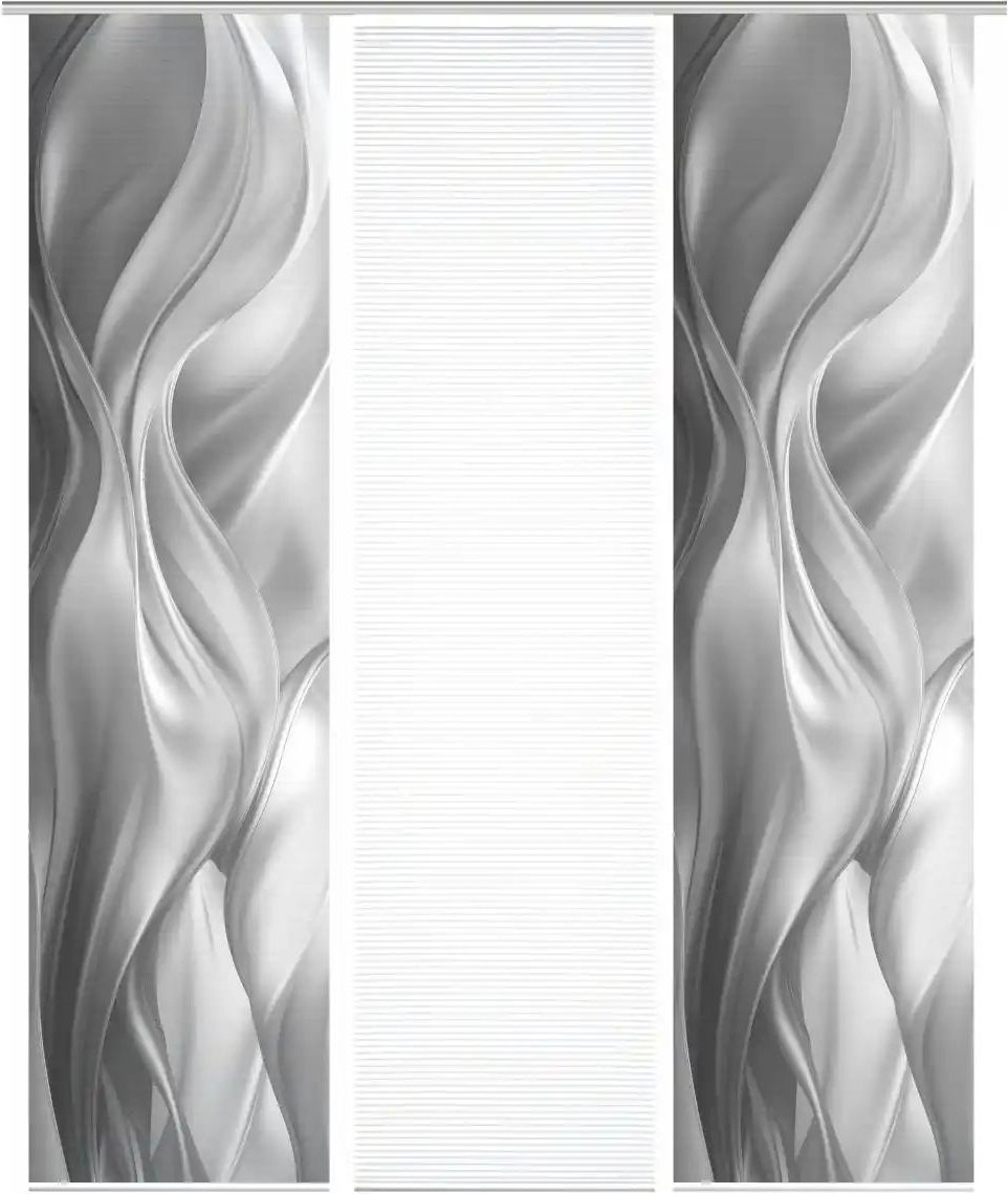 HOME in green Schiebevorhang ¦ grau ¦ Synthetik ¦ Maße (cm): B: 60 H: 245 Gardinen & Rollos > Gardinen & Vorhänge > Sc...