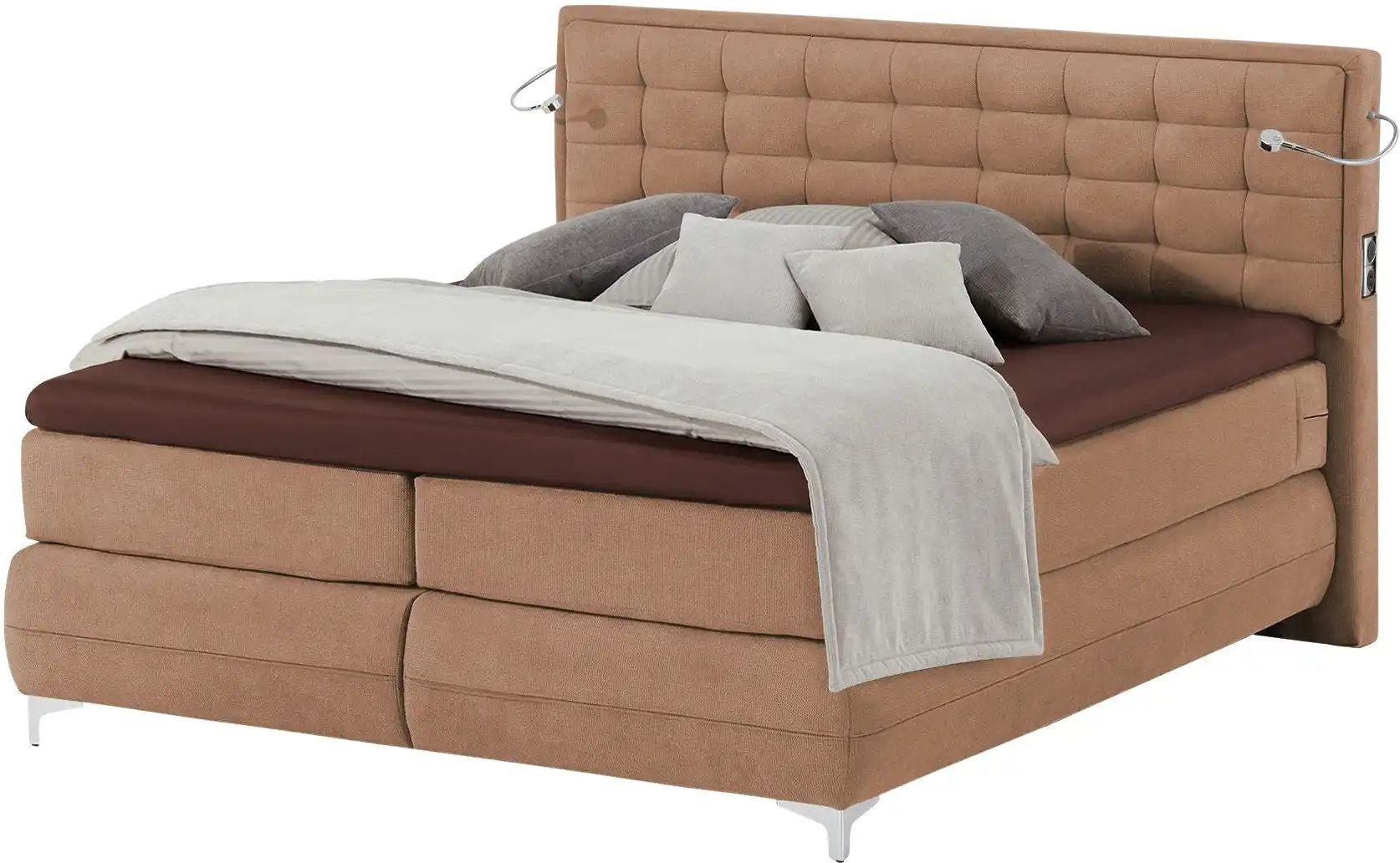 Musterring Boxspringbett Premiumversion Dubai ¦ braun ¦ Maße (cm): B: 217 H: 124 Betten > Boxspringbetten - Höffner