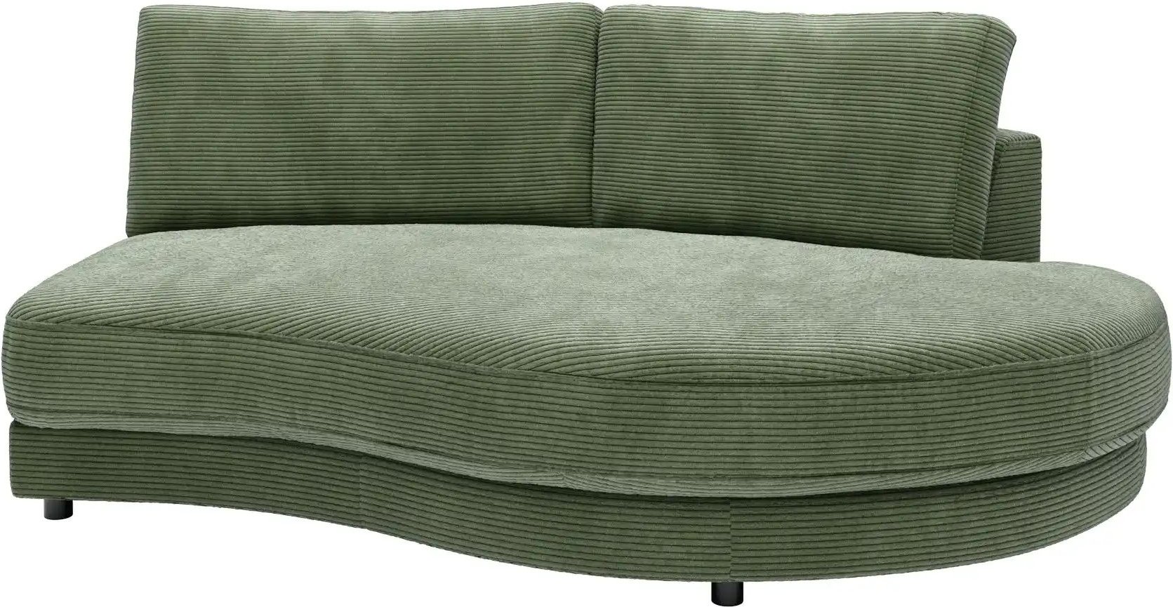 Thumbnail - Jette Home Element Abschluss rund rechts in Cord Sila ¦ grün ¦ Maße (cm): B: 205 H: 85 T: 166.0 Polstermöbel > Sofas > M...