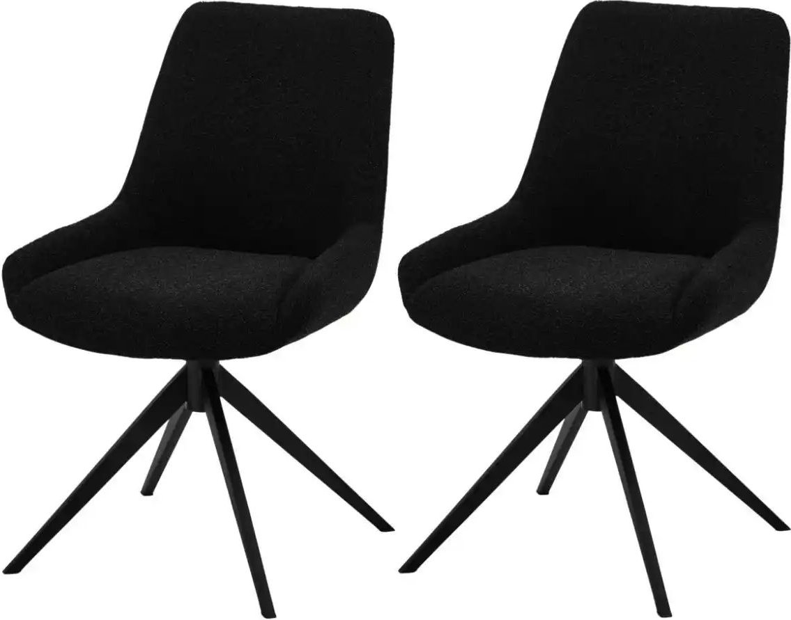 Furnhouse Esszimmerstuhl 2er-Set Helena ¦ schwarz ¦ Maße (cm): B: 56 H: 87 Stühle > Polsterstühle - Höffner