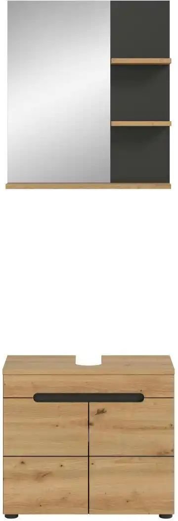 Thumbnail - Badkombination Canower See ¦ grau ¦ Maße (cm): B: 63 H: 193 Schränke > Badschränke > Komplett-Badkombinationen - Höffne...