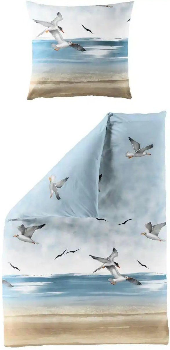 Bierbaum Seersucker Bettwäsche ¦ blau ¦ Maße (cm): B: 155 H: 1 Bettwaren > Bettwäsche > Bettwäsche ganzjährig - Höffne...