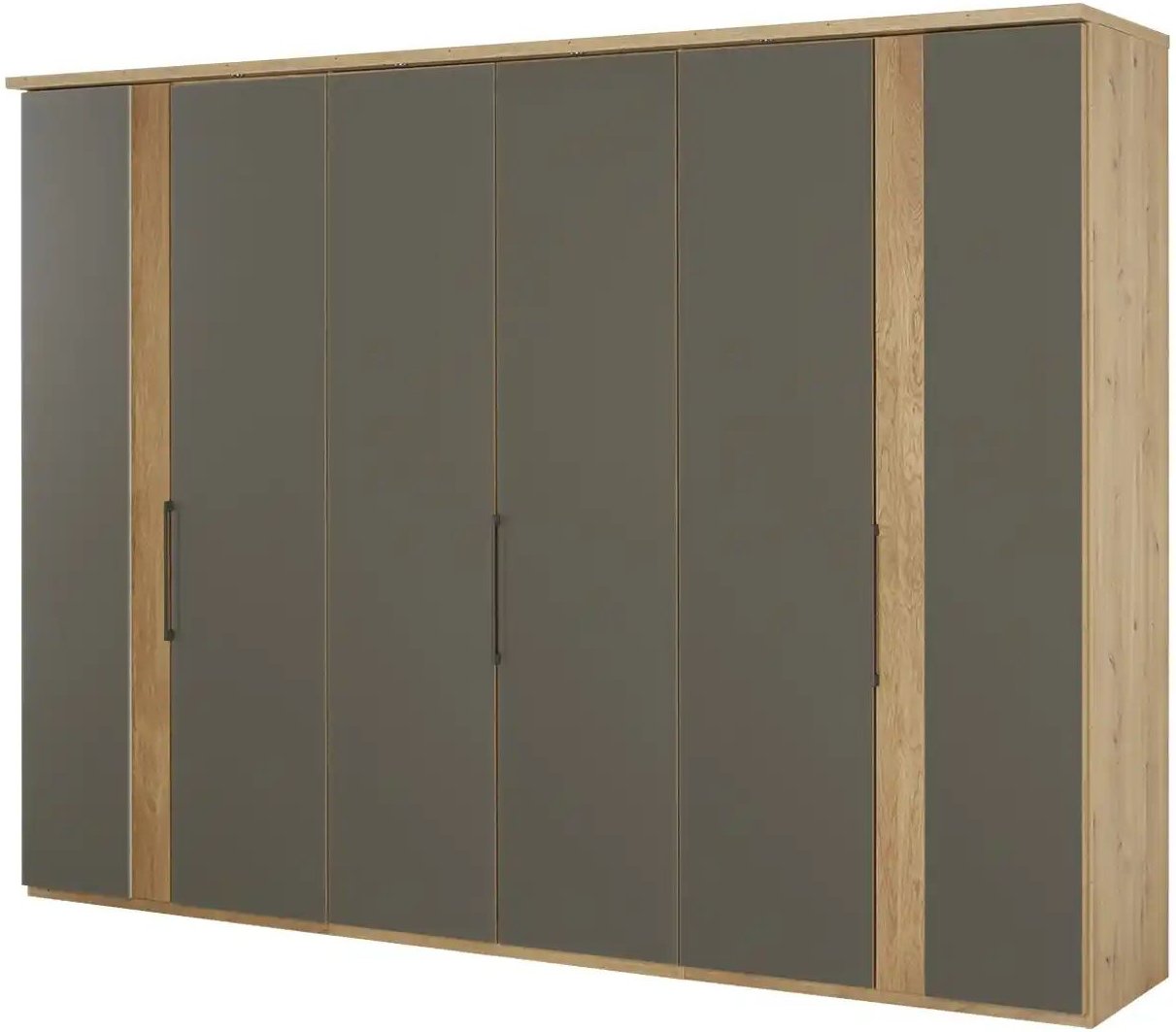 Woodford Drehtürenschrank Miri ¦ grau ¦ Maße (cm): B: 300 H: 219,2 T: 59.0 Schränke > Kleiderschränke > Drehtürenschrän...