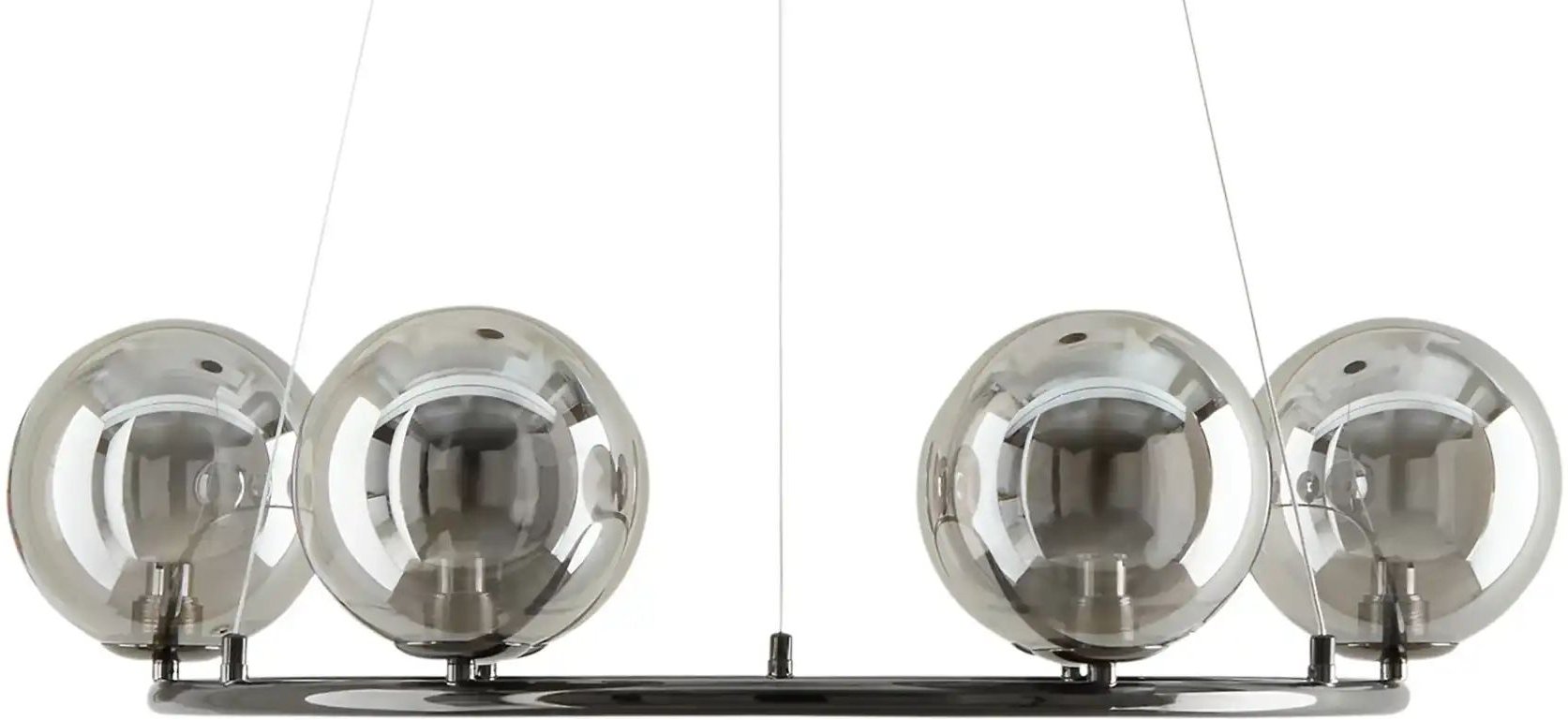Thumbnail - Meisterleuchten LED-Krone 6-flammig schwarzchrom/Rauchglas Hins Black ¦ schwarz ¦ Maße (cm): H: 150 Ø: 70 Lampen & Le...