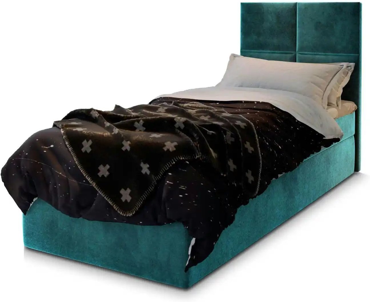 MASSENO Boxbett mit Bettkasten Lena ¦ türkis/petrol ¦ Maße (cm): B: 90 H: 98 Betten > Polsterbetten - Höffner