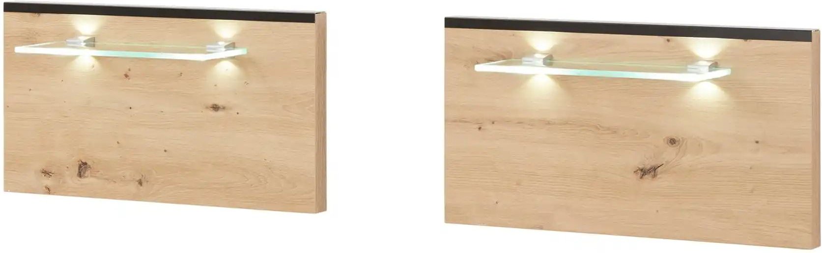 Aufsatzpaneel für Nachtkommode Birmingham ¦ holzfarben ¦ Glas,Massivholz ¦ Maße (cm): B: 55 H: 30 T: 16.0 Garderoben & ...